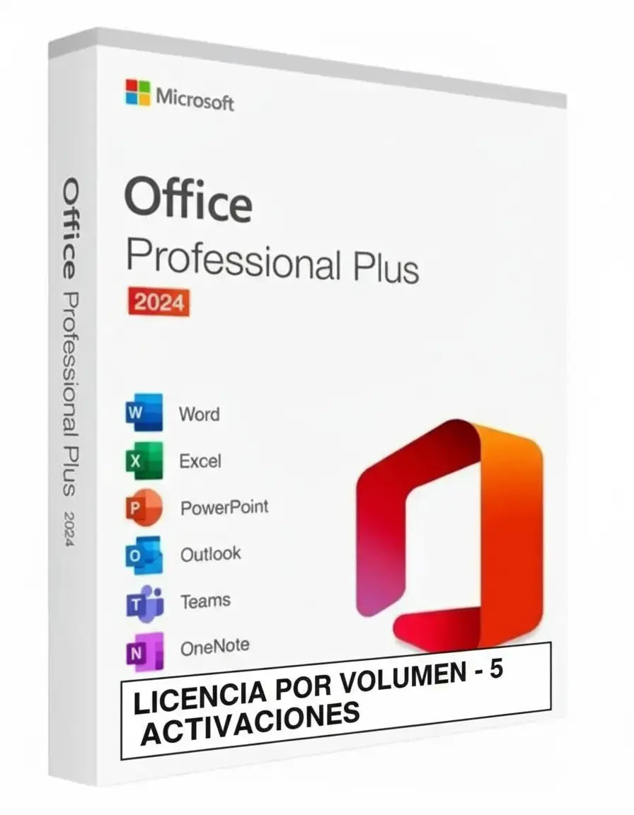 Microsoft Office 2024 Professional Plus – Licencia por Volumen para 5 Activaciones