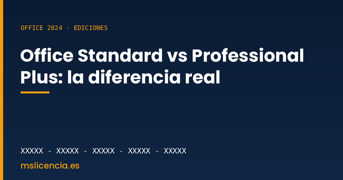 Office Standard vs Professional Plus: la diferencia real, sin marketing