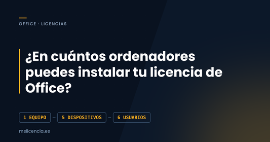 ¿En cuántos ordenadores puedes instalar tu licencia de Office?