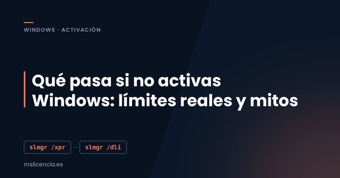 Qué pasa si no activas Windows: limitaciones reales, riesgos y mitos