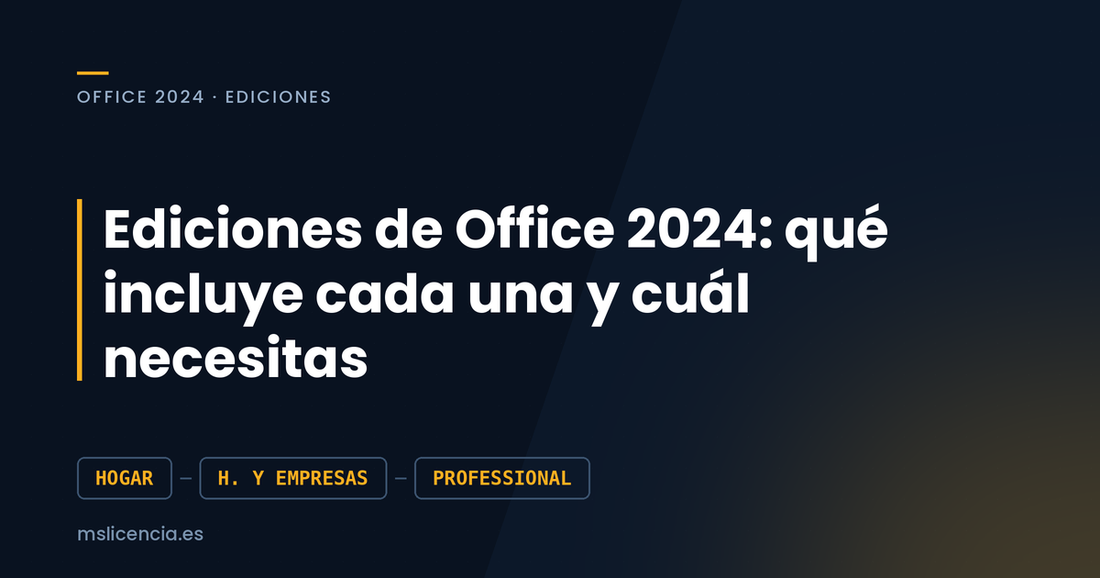 Ediciones de Office 2024: qué incluye cada una y cuál necesitas