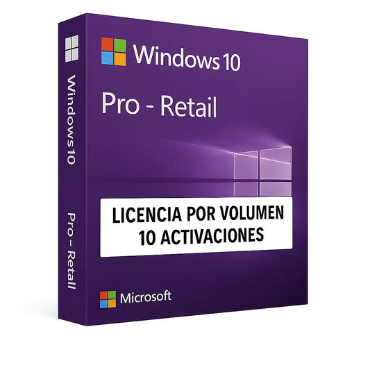 Windows 10 Pro – Licencia por Volumen para 10 Activaciones