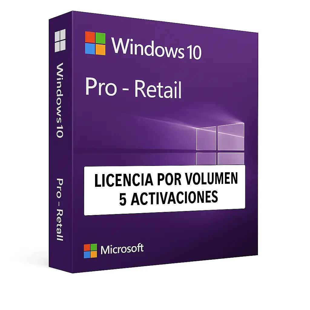 Windows 10 Pro – Licencia por Volumen para 5 Activaciones